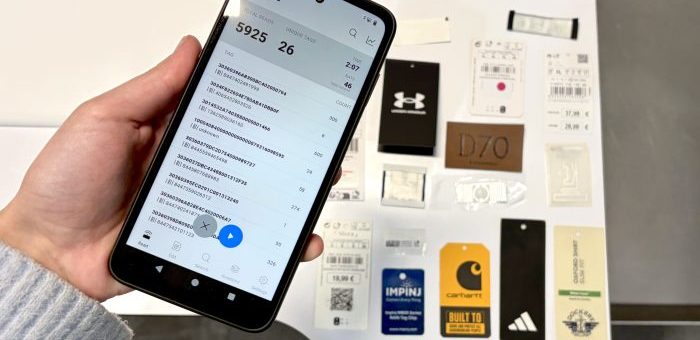 Aplikácia na kontrolu RFID tagov spustená
