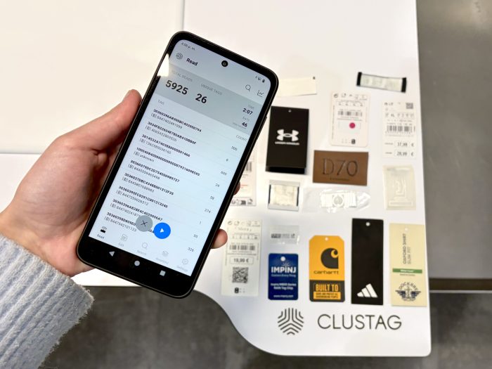 Aplikácia na kontrolu RFID tagov spustená